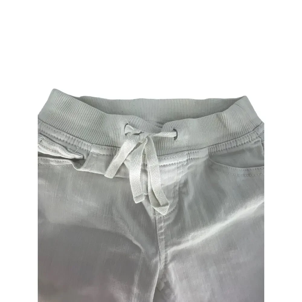 Justice Girls White Wash Denim Pull-On Jean Shorts Youth Size 8